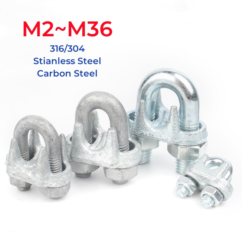 Furniture Hardware Types - Śruby U-kształtne do lin stalowych M2~M36