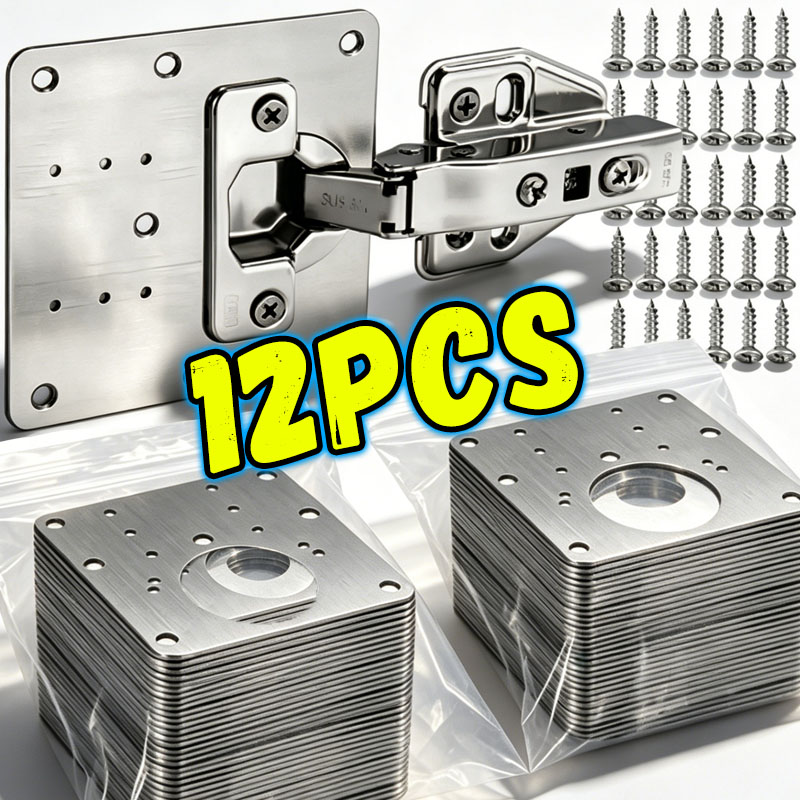 Furniture Hardware Repair - Zestaw naprawczy zawiasów drzwi szafek, płyta