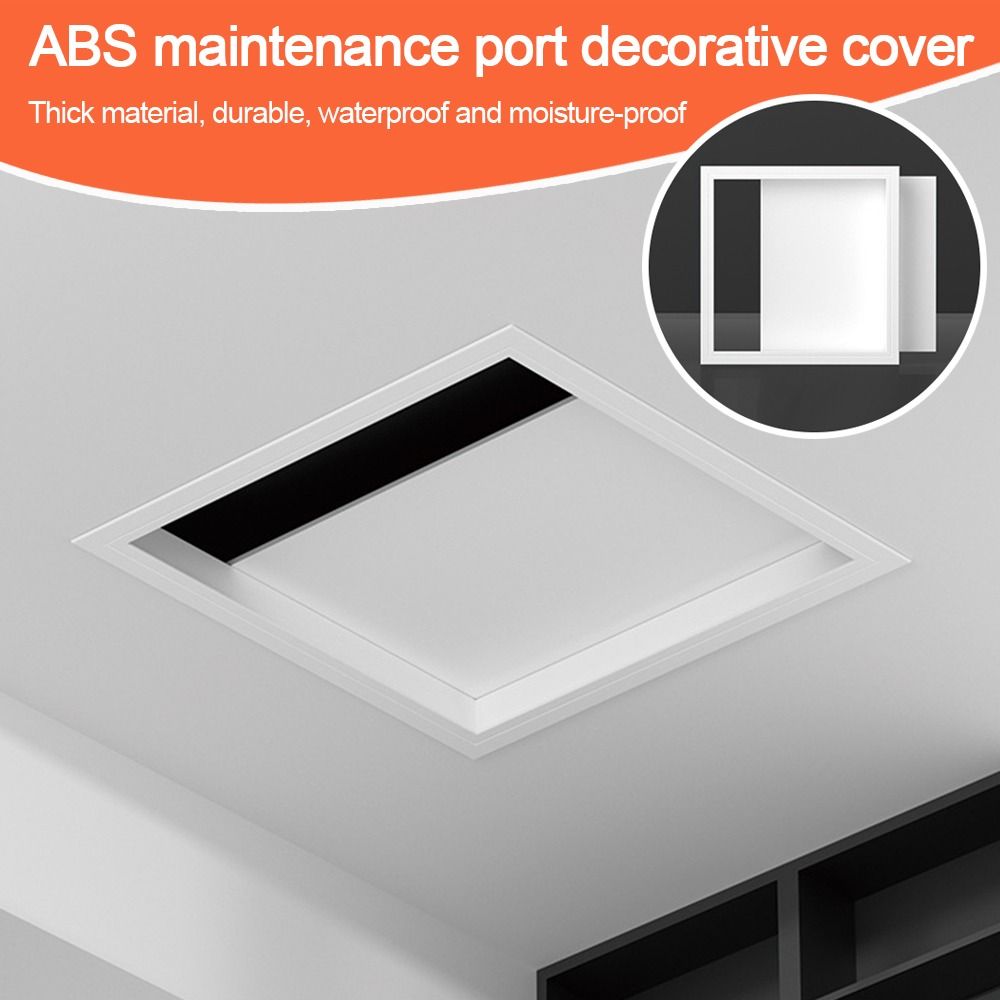 Furniture Hardware Fittings - Biały plastikowy panel inspekcyjny z zawiasami,