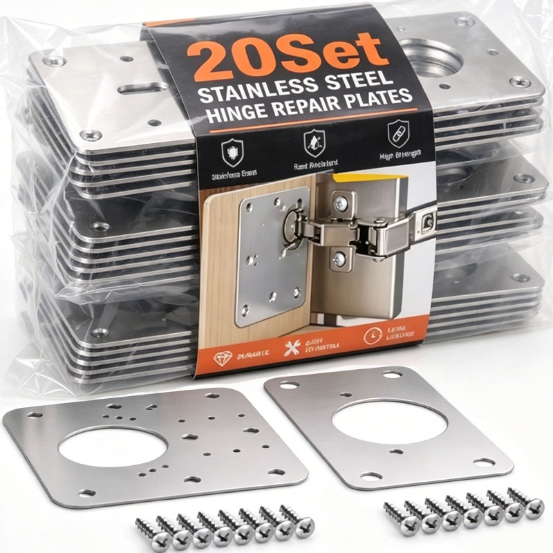Furniture Hardware Repair - Zestaw naprawczy zawiasów drzwi szafek, płyta