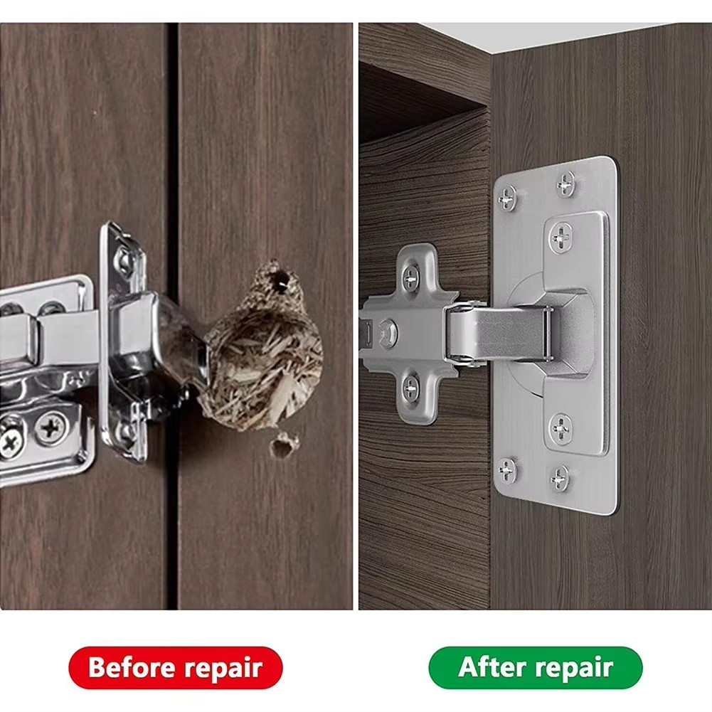 4 szt. Płytka naprawcza zawias – Furniture Hardware Repair recenzja i cena